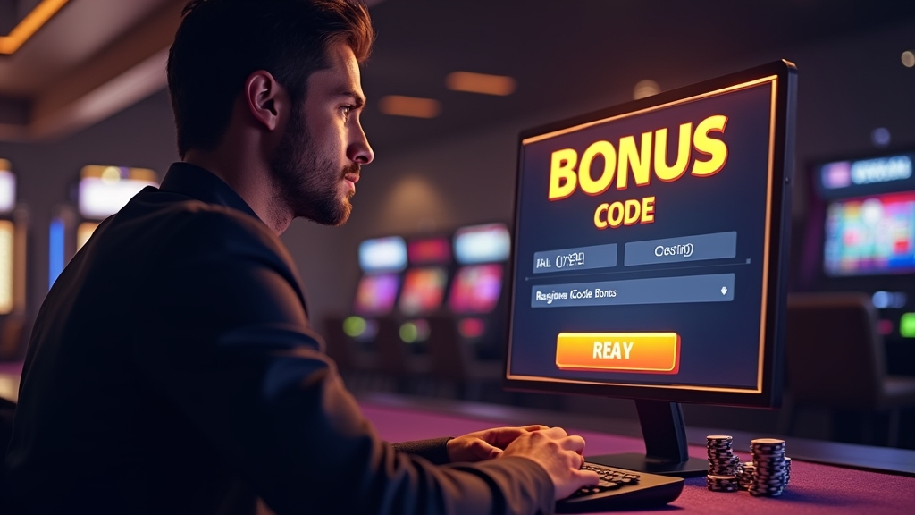 New player entering a promo code during casino registration