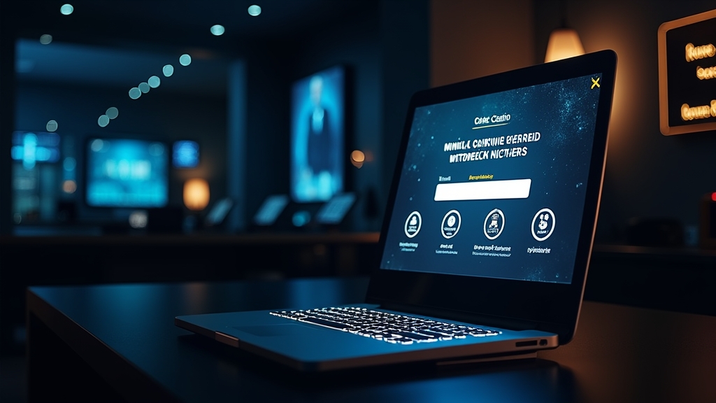 Secure withdrawal verification screen in a dark casino setting